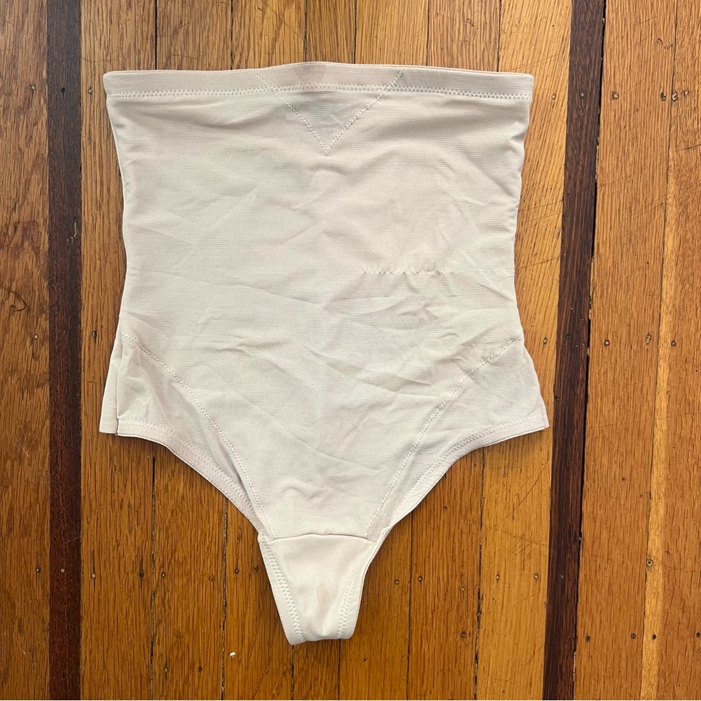 TC Intimates high waist shaping thong shapewear nude L large New with flaws